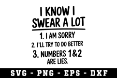 Swear Alot Svg |Straightforward SVG Cut files | Cricut Product Image 1