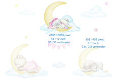 Watercolor Cute Pink Sleepy Animals Clipart, Baby Animal Product Image 3