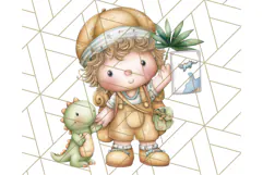 Cute Cartoon Dinosaur Clipart PNG, Prehistoric Animals PNG Product Image 4