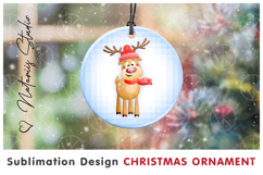 Cute Christmas Ornament. Sublimation design. Product Image 1