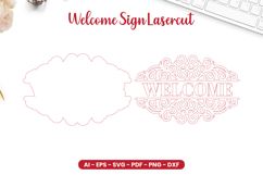 Welcome Sign Lasercut - Door Hanger Lasercut Product Image 2