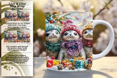 Warm 11oz Mug Wrap Png Artwork , Cute Xmas Product Image 1