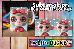 3D Christmas Mug Wrap 11oz 15oz for Sublimation Product Image 1