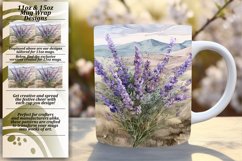 Floral Mug Wrap 11oz/15oz Design Colorful Sublimation Product Image 1