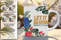 Charming 11oz Mug Wrap Png Artwork , Flower Quote Product Image 1