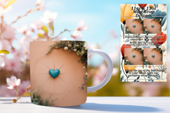 EXQUISITE 11oz Mug Wrap PNG Template , 3D Heart Product Image 1