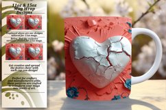 3D Love Hole in Wall Mug Wrap - Valentine's Joy Product Image 1
