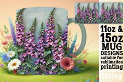 Spring 3D Flower Mug Wrap - Sublimation for Mugs Product Image 1