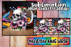 Enchanted days 11oz 15oz sublimation wrap, Skull USA Product Image 1