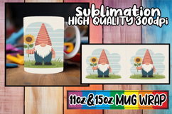 Loving memories sublimation mug wrap, Gnomes Product Image 1