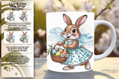 LUXURIOUS 11oz PNG Mug Wrap Template , Easter Bunny Product Image 1