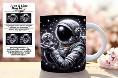 Sweet 15oz Mug Wrap Png Artwork , Astronaut Product Image 1