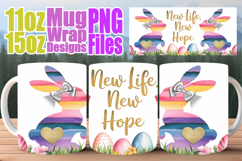 Timeless moments 11oz 15oz sublimation wrap, Easter Bunny Product Image 1