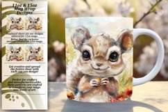 Animal and Bloom Mug Wrap Designs 11oz/15oz Product Image 1