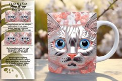 Enchanted Kitty in 3D: Colorful Sublimation Magic Product Image 1