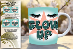 Customized 15oz Mug Wrap Png Design , Woman Eyes Product Image 1