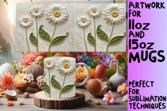 3D Flower Euphoria: Mug Wrap Sublimation Product Image 1