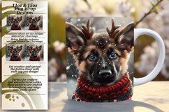 Merry Christmas Dog Mug Wrap Sublimation 11oz/15oz Product Image 1