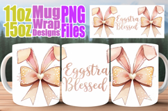 Joyful heart sublimation mug wrap, Easter Bow Product Image 1