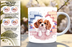 Lovely 11oz Mug Wrap Png Template , Cute Dog Product Image 1