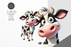 Animals clipart, Cow clipart, Farm clipart Product Image 1