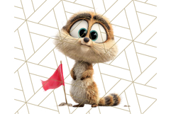 Cute Safari Animal Clipart with Jungle Accessories Png Product Image 4