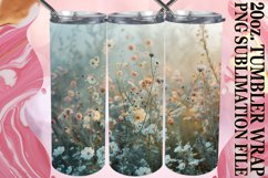 15x Watercolor Botanical Tumbler Wrap Bundle PNG, Spring Product Image 2