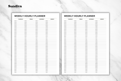 Weekly Hourly Planner Editable Template 3 Product Image 3
