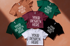 Christmas Family Matching Group Flat Lay T-Shirt Mockups Product Image 1