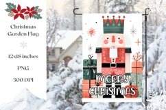 Christmas Garden Flag, Christmas Nutcracker Sublimation Product Image 1