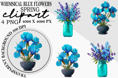Whimsical Flowers Spring Clipart Png Product Image 1