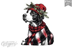 Christmas Dog Clipart Design - High Quality 300 Dpi Product Image 1