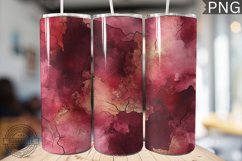 Burgundy Alcohol Ink Tumbler Wrap - High Quality 300 Dpi Product Image 1