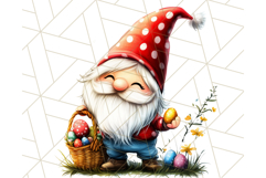 Easter Gnome PNG, Spring Bunny Clipart, Cute Digital Art Product Image 4