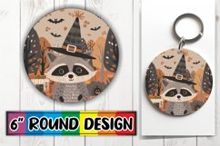 Halloween Boho Animal Round Design Autumn Keychain Product Image 1