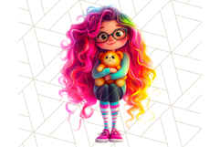 Teen Girl Clipart PNG, Fun Character Illustration Product Image 4