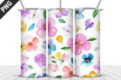 Flowers Tumbler Wrap | Sublimation Design | Tumble PNG Product Image 1