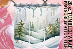 Blissful moments 20oz tumbler wrap, Winter Product Image 1