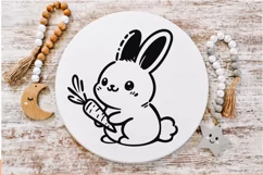 Cute Baby bunny with carrot SVG, EPS, PNG. Product Image 2