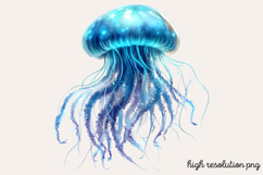 Bioluminescent Sea Animal Clipart PNG Product Image 1