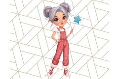 Patriotic Fashion Girl Clipart PNG for 4th of July Product Image 4