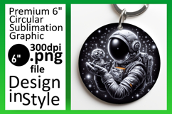 Vibrant Circle Design Car Coaster PNG , Astronaut Product Image 1