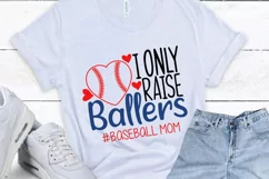 I Only Raise Ballers Svg, Baseball Mom Svg, Baseball Heart. Product Image 4