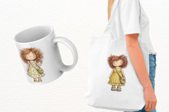 Whimsical Summer Girl Outfit Clipart Product Image 3