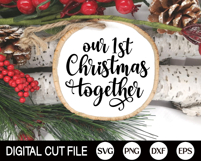 2025, Mr and Mrs Bundle, Our First Christmas Ornament SVG Product Image 3