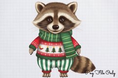 Woodland Christmas Animals Cliparts PNG Product Image 1