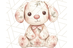 Pink Floral Stuffed Animal Clipart PNG, Cute Stuffed Animals Product Image 4