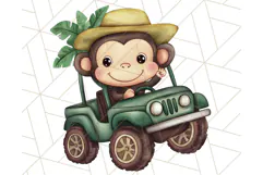 Jungle Safari Animals PNG Cute Pastel Wild Animal Clipart Product Image 4