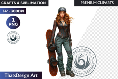 Alpine Winter Sports Fashion and Cabin Clipart PNG Product Image 1