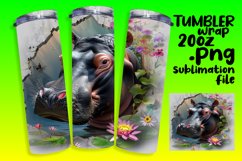 Spring Animal Tumbler Wrap: 3D Hole in Wall Design Product Image 1